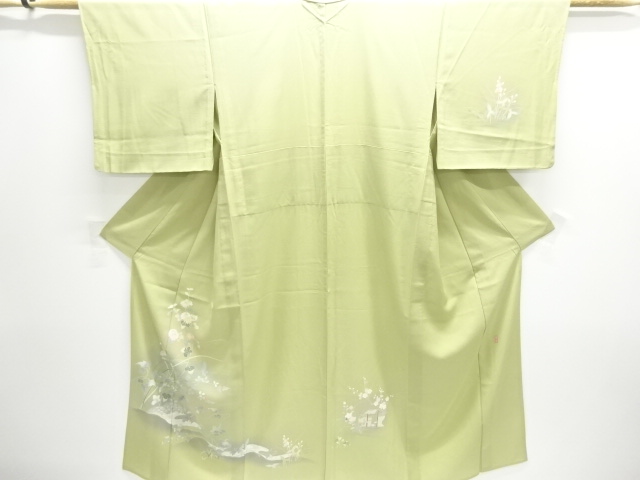 JAPANESE KIMONO / HOMONGI FOR SUMMER / YUZEN / AUTUMNAL PLANT / ARTIST WORK 